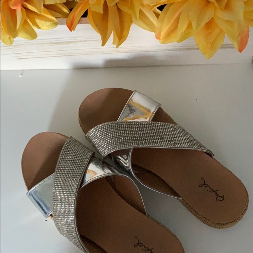 Silver summer sandals